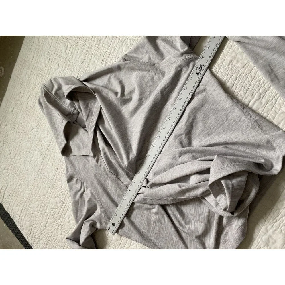 ZYIA ACTIVE Haze Yoga Wrap Top Long Sleeve Hooded Cross Front Pullover L Large - Picture 4 of 8